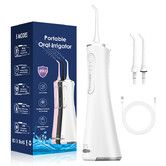 Cordless Advanced Water Flossers for Teeth, 5 Cleaning Modes Rechargeable Power Dental Flosser 2 Replacement Jet Tips IPX 7 Waterproof, White