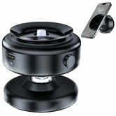 Upgraded 360 Degree Adjustable Electric Vacuum Magnetic Suction Cup Phone Mount,Hands-Free Magnetic Cell Phone Holder for Car/Gym/Mirror/Smooth Surface-Black
