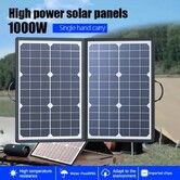 1000WSolar Panel Kit Complete Camping Foldable Solar Power Station MPPT Portable Generator Charger 18V for Car Boat Caravan Camp