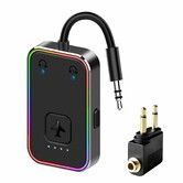 Pro Airplane Bluetooth 5.4 Transmitter for All Headphones aptX LL, Supports 2 Headphones/AirPods, Wireless Audio Adapter for in-Flight,TV,Gym,Tablets