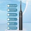 Electric Toothbrush With 6 Modes,4 Brush Heads,Usb Rechargeable Sonic Deep Cleaning Toothbrush,Suitable For Home And Travel Color Black