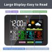 3-Way Weather Clock with 3 Temperature and Humidity Sensors Clock Alarm Weather Forecast Comfort