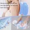 Shower Foot and Back Scrubber Mat, Wall Mounted Shower Foot Scrubber with Suction Cups, Massage Foot Cleaner for Shower (Blue)