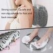 Shower Foot and Back Scrubber Mat, Wall Mounted Shower Foot Scrubber with Suction Cups, Massage Foot Cleaner for Shower (Gray)