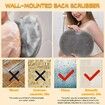 Shower Foot and Back Scrubber Mat, Wall Mounted Shower Foot Scrubber with Suction Cups, Massage Foot Cleaner for Shower (Gray)