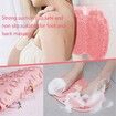 Shower Foot and Back Scrubber Mat, Wall Mounted Shower Foot Scrubber with Suction Cups, Massage Foot Cleaner for Shower (Pink)