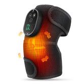 Cordless Heated Knee Massager, 3-in-1 Electric Knee Massager with Heat for Knee Elbow Shoulder Wrap with 3 Vibration & Heating Modes (Black)