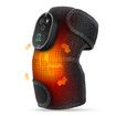 Cordless Heated Knee Massager, 3-in-1 Electric Knee Massager with Heat for Knee Elbow Shoulder Wrap with 3 Vibration & Heating Modes (Black)