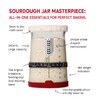 Oval & Round Bread Fermentation Basket Set With 34oz High-Temperature Resistant Glass Jar with Scale