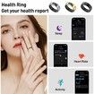 Smart Ring Tracker for Women & Men, Fitness Ring with Sleep & Motion Tracking, Touch Control,Compatible with iOS & Android (Silver,13#)