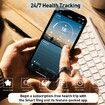 Smart Ring Tracker for Women & Men, Fitness Ring with Sleep & Motion Tracking, Touch Control,Compatible with iOS & Android (Silver,13#)