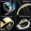 Smart Ring Tracker for Women & Men, Fitness Ring with Sleep & Motion Tracking, Touch Control,Compatible with iOS & Android (Silver,13#)