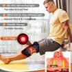 Red Light Knee Brace Vibration Knee Massage with 3-Level Massage Wireless Rechargeable Controller Near Infrared Heated Device for Knee Elbow Shoulder
