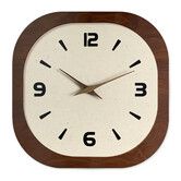 12 Inch French Crystal-Faced Wooden Wall Clock Silent, Elegant for Living Room ZSH017