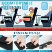 Foot Hammock for Plane Travel with Detachable Hardboard Portable Footrest for Air Travel Essentials Long Flight