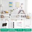 Dog Fence Pet Gate Puppy Safety Guard Indoor Wooden Playpen Foldable Cat Barrier Protection Net Stair Partition White 3Panels