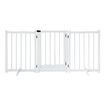 Dog Fence Pet Gate Puppy Safety Guard Indoor Wooden Playpen Foldable Cat Barrier Protection Net Stair Partition White 3Panels