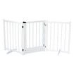 Dog Fence Pet Gate Puppy Safety Guard Indoor Wooden Playpen Foldable Cat Barrier Protection Net Stair Partition White 3Panels