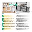 Dog Fence Pet Gate Puppy Safety Guard Indoor Wooden Playpen Foldable Cat Barrier Protection Net Stair Partition White 3Panels