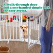Dog Fence Pet Gate Puppy Safety Guard Indoor Wooden Playpen Foldable Cat Barrier Protection Net Stair Partition White 3Panels