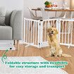 Dog Fence Pet Gate Puppy Safety Guard Indoor Wooden Playpen Foldable Cat Barrier Protection Net Stair Partition White 3Panels
