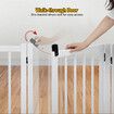 Pet Safety Gate 4 Panel Puppy Playpen Wood Enclosure Security Fence Freestanding Dog Stair Doorway Tall Barrier with Door Indoor Foldable