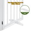 Pet Safety Gate 4 Panel Puppy Playpen Wood Enclosure Security Fence Freestanding Dog Stair Doorway Tall Barrier with Door Indoor Foldable