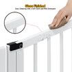 Pet Safety Gate 4 Panel Puppy Playpen Wood Enclosure Security Fence Freestanding Dog Stair Doorway Tall Barrier with Door Indoor Foldable