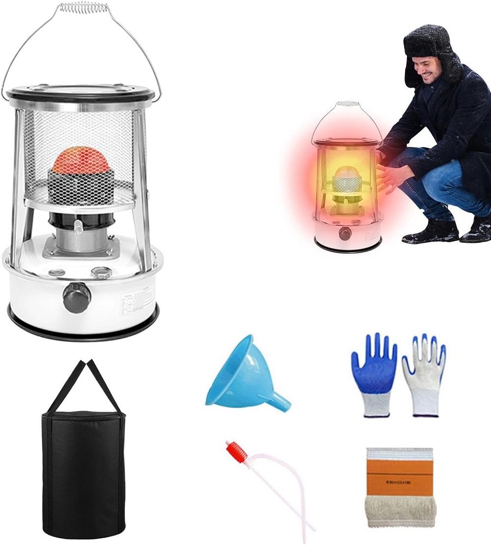 Kerosene Space Heater Indoor Outdoor Kerosene Stove Camping Heater , Non Electric Space Heater for Fishing, Garden, Balcony