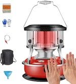 Kerosene Heater  Oil Heater for Winter Heating  Indoor Oil Heater  Kerosene Space Heater 4.5L Capacity Kerosene Stove for Patio, Fishing（red）
