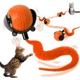 Smart Interactive Cat Toy Ball, Automatic Moving Ball for Cat Dog Toy Ball, Self Rolling Smart Cat Toy Ball Interactive Cat Toys with Tail (Orange)