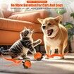 Smart Interactive Cat Toy Ball, Automatic Moving Ball for Cat Dog Toy Ball, Self Rolling Smart Cat Toy Ball Interactive Cat Toys with Tail (Orange)