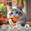 Smart Interactive Cat Toy Ball, Automatic Moving Ball for Cat Dog Toy Ball, Self Rolling Smart Cat Toy Ball Interactive Cat Toys with Tail (Orange)