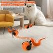 Smart Interactive Cat Toy Ball, Automatic Moving Ball for Cat Dog Toy Ball, Self Rolling Smart Cat Toy Ball Interactive Cat Toys with Tail (Orange)