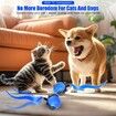 Smart Interactive Cat Toy Ball, Automatic Moving Ball for Cat Dog Toy Ball, Self Rolling Smart Cat Toy Ball Interactive Cat Toys with Tail (Blue)
