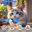 Smart Interactive Cat Toy Ball, Automatic Moving Ball for Cat Dog Toy Ball, Self Rolling Smart Cat Toy Ball Interactive Cat Toys with Tail (Blue)