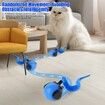 Smart Interactive Cat Toy Ball, Automatic Moving Ball for Cat Dog Toy Ball, Self Rolling Smart Cat Toy Ball Interactive Cat Toys with Tail (Blue)