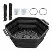Ice Shower Rapid Cooling Portable Ice Bath Barrel Silicone Foldable Ice Bath Chiller For Athletes Relax Bathroom Accessories Color Black