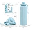 Purple 600ml Portable Silicone Sports Water Bottle Anti Fall High Temperature Resistant Foldable Food Grade