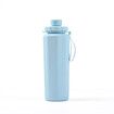 Blue 600ml Portable Silicone Sports Water Bottle Anti Fall High Temperature Resistant Foldable Food Grade