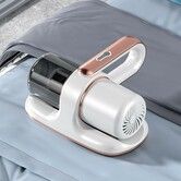 Cordless Mattress Vacuum Cleaner with UV Light, Ultrasonic Technology and HEPA Filter for Deep Cleaning Beds, Mattresses, and Sofas, White