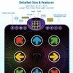 Dance Mat with 9 Light Up Keys & Bluetooth, Interactive Music Pad with 4 Game Modes & Adjustable Volume,Birthday Gift for Kids 3-12