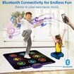 Dance Mat with 9 Light Up Keys & Bluetooth, Interactive Music Pad with 4 Game Modes & Adjustable Volume,Birthday Gift for Kids 3-12