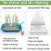 Sifting Cat Litter Box Liners Bags with Holes-Drawstring Scratch Resistant Waste (94x45.6cm,7Pack)