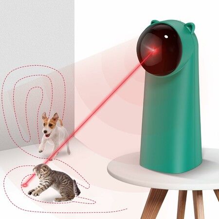 Cat Laser Pointer Toy Aotomatic with Timer & Speed Modes, Ideal Interactive for Cats Dogs Training and Exercise