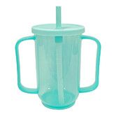 Sippy Cups for Elderly 12oz Sippy Cup with 2 Handles No Spill Cups for Men Women Straw Cups Dysphagia Cups for Disabled Patients