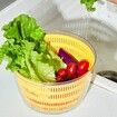 Electric Salad Spinner Dryer Fruit Vegetable Cleaner Bowl Colander Greens Herbs Berries Kitchen Gadget 4L(Blue)