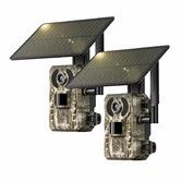 4G LTE Cellular Trail Cameras with Live Streaming,Solar Game Cameras,Remote Phone Access,Motion Activated,0.2s Trigger Time,Low Light Night Vision,2Pack