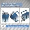Spill Proof Cup for Elderly, 13.5oz Stainless Steel Sippy Cup with Straw, Ideal for Seniors