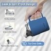 Spill Proof Cup for Elderly, 13.5oz Stainless Steel Sippy Cup with Straw, Ideal for Seniors